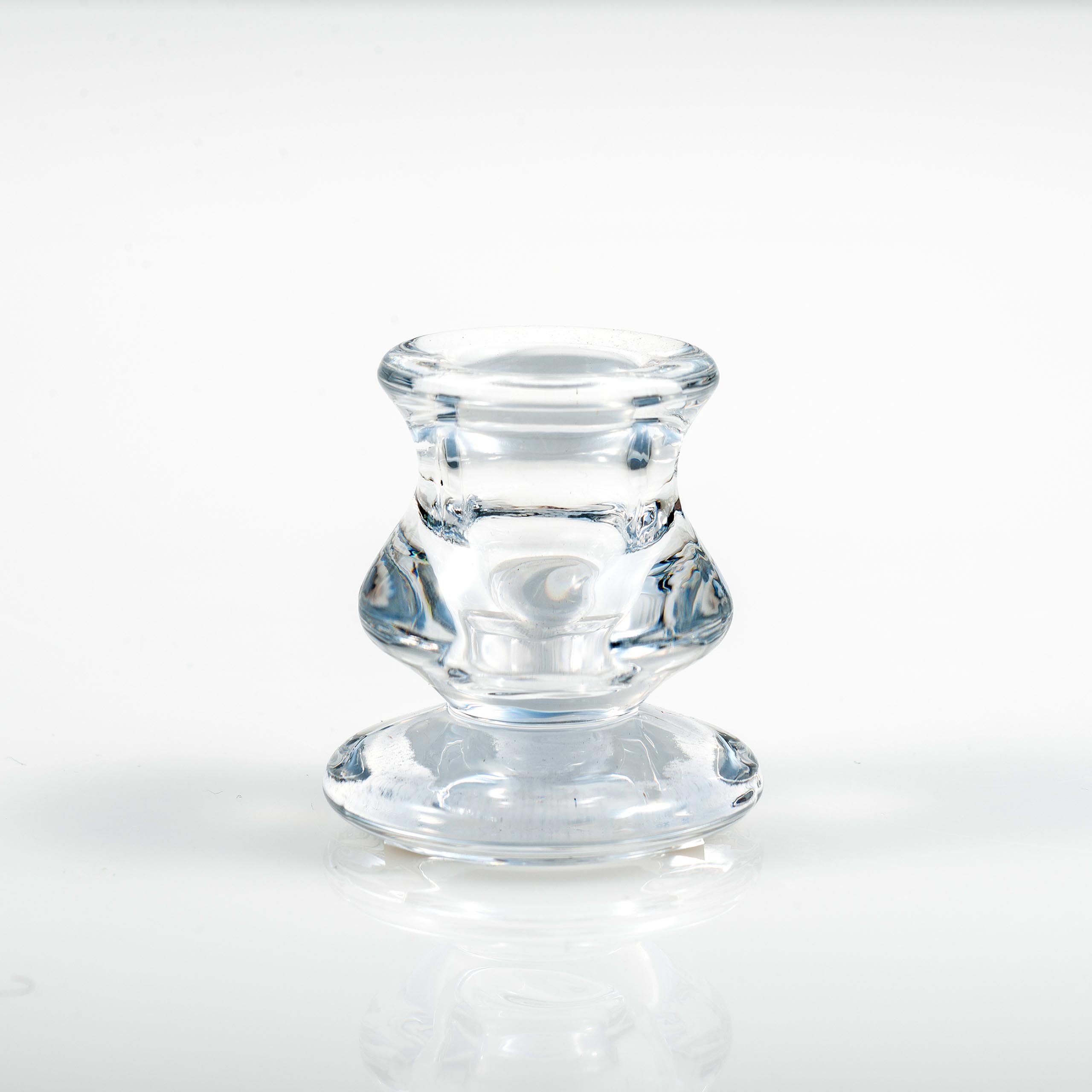 Pajoma Micha 13693 Tapered Candle Holder, Glass, Height 5.5 cm