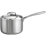 Tramontina 80116/022DS Gourmet Stainless Steel Induction-Ready Tri-Ply Clad Covered Sauce Pan, 2-Quart, NSF-Certified, Made i