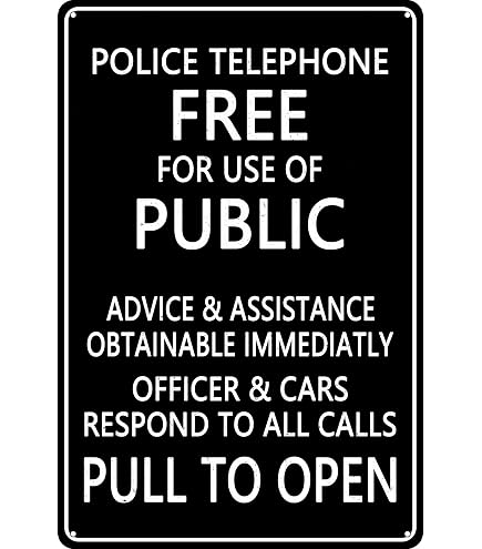 Police Call Button Sign Police Public Call Box Sign Emergency Call Box Sign Hi Res Stock