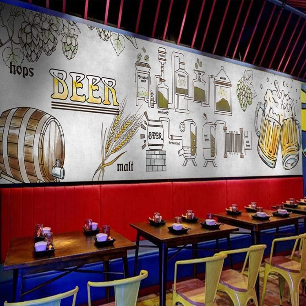 Amazon Com Retro Barbecue Fried Chicken Shop Decoration Wallpaper World Beer Genealogy Mural Fine Brew Bar Qing Bar Beer House Wallpaper 400cmx280cm Home Improvement