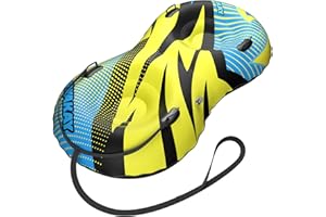 QWAKAY Snow Tube for Sledding Heavy Duty - Snow Sled for Kids and Adult - Large Inflatable Sleds Snow Tubes with Towable Rope - Inner Tube Snow Sledding for Winter Outdoor Sport Fun
