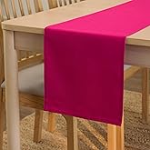 Encasa XO Table Runner, Cotton Canvas Dining Runner 13"x72" | Hot Pink, 180 GSM Cotton Duck Cloth | Machine Washable | Mercerized Finish | Colorfast &amp; Durable | Everyday Home Decor
