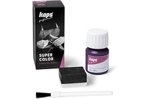 Dye Paint for Leather Shoes and Bags with Sponge and Brush, Kaps Super Color, 70 Colors (102 - Dark Lilac)
