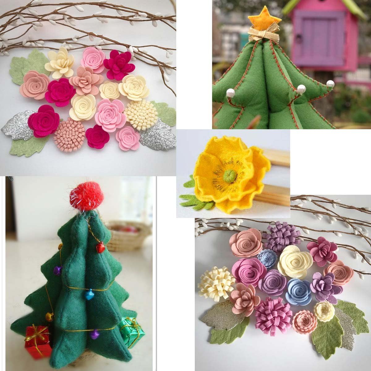 Lavoretti Di Natale Feltro E Pannolenci.Fogli Feltro Colorato Fogli In Feltro E Pannolenci 36 Pz Feltro Acrilico Di Fogli Diy Tessuto In Feltro Acrilico Feltro Da Cucire 20cm 30cm Fornito Con Kit Di Fili Colorati Amazon It Giochi E