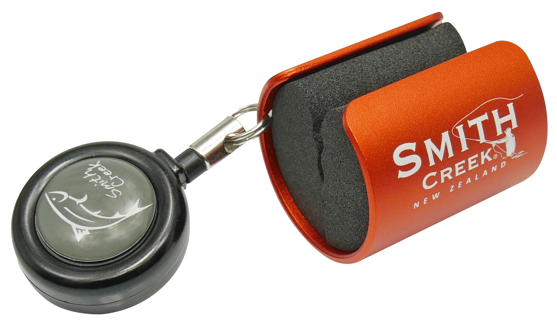 Smith Creek Rod Clip with Zinger (Orange)