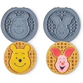 Disney Dash MultiMaker&reg; Mini System Removable Plate Set - Ceramic Coating Replacement Plates for Waffle Breakfast - Waffle Maker Not Included - 4-Inch - 2-Pack - Winnie the Pooh &amp; Piglet