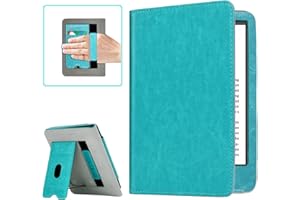 RSAquar Case Fits All-New 6" Kindle 11th Generation 2022 Release - Smart Cover with Hand Strap, Card Slot and Foldable Stand for for Kindle 2022, Sky Blue
