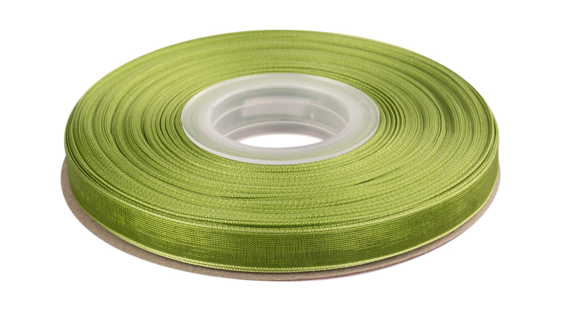 Ribbonitlux 9mm Sheer Organza Ribbon, Moss Shimmer Chiffon Ribbon 45M-Roll, Ideal for Wedding Events Christmas Decaration Making Floral Bouquets DIY Crafts