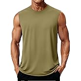 MAGCOMSEN Men's Sleeveless Shirts Quick Dry Tank Tops UPF 50+ Gym Muscle Workout Summer Beach Swim Shirt
