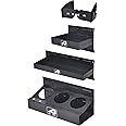 Eisen trayset 4pc Magnetic Toolbox Tray Set, Magnetic Tool Box holder for Cabinet Side Shelf Storage Van Workshop, Tool Trays, Paper Towel Holder and Spray Can Holder, Black