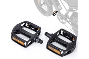 Foot Pedals for Ridstar Q20, PSLER 9/16 Bike Pedals Aluminum Alloy Wide Platform Flat Pedal with Reflectors Compatible with R