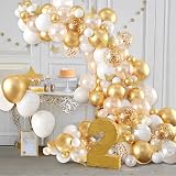 Balloon Garland White and Gold Arch Kit with Butterfly Stickers 104pcs view 7