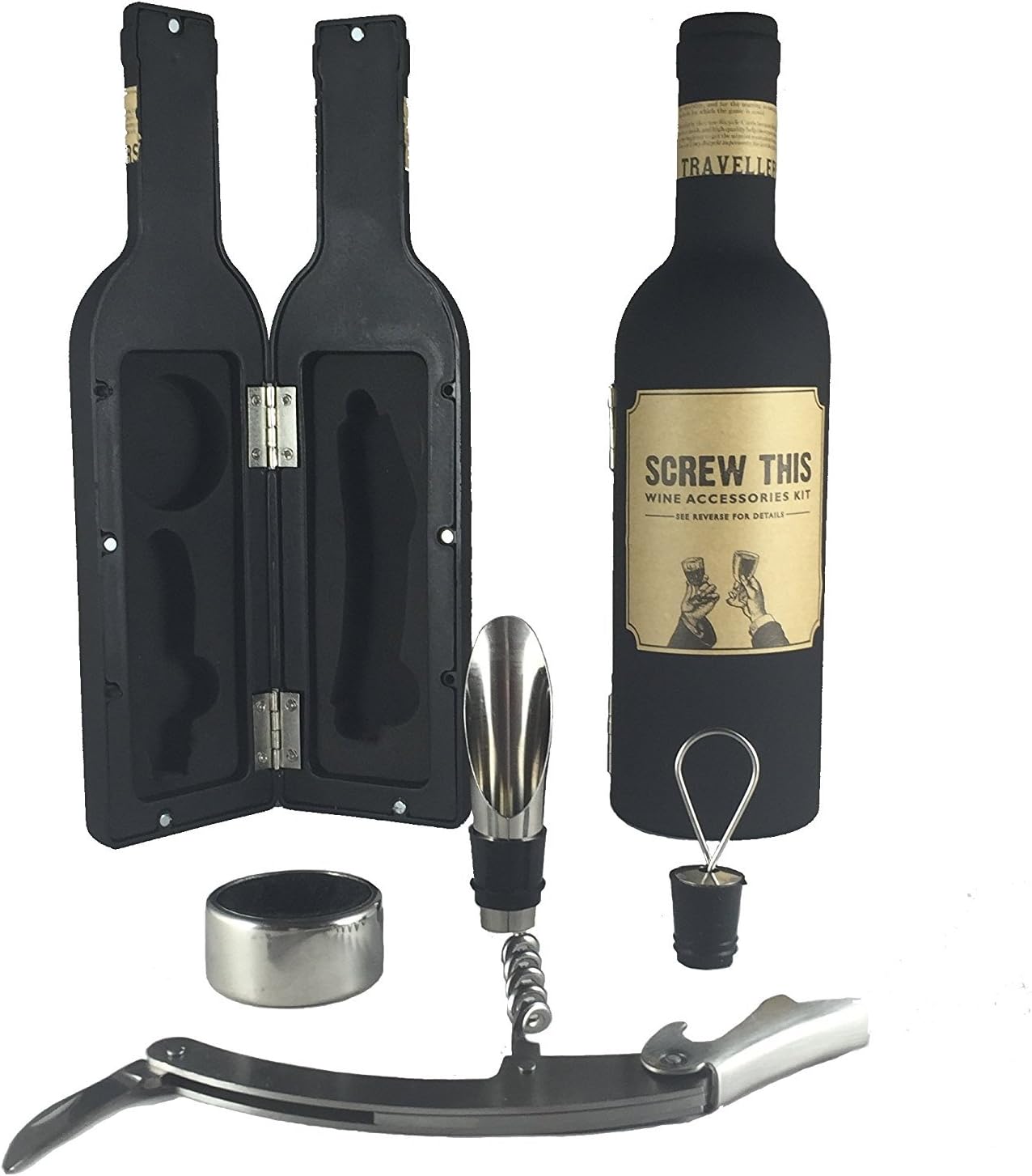 SCREW THIS Novelty Wine Accessories Kit BottleShaped