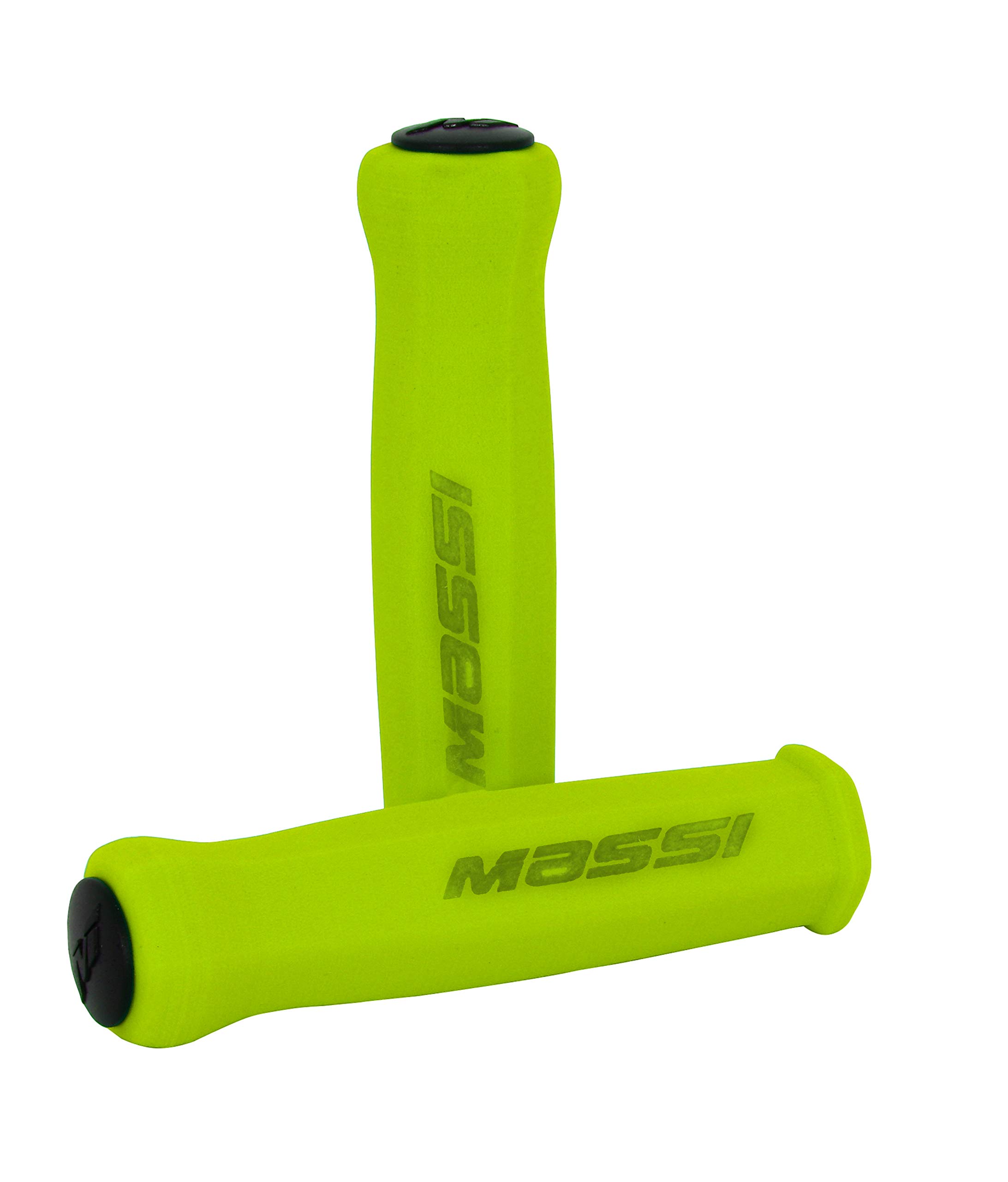 0 Massi Elite Light Foam Handlebar Grips, Yellow Fluor