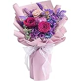 lovenfold Flowers for Delivery,Preserved Flowers Bouquets,Purple Rose Bouquets That Last 1-3 Years,Birthday Flowers Gifts for Women Mom Grandma Wife Friends