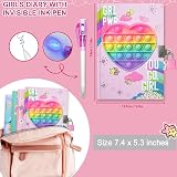 GINMLYDA Pop Secret Diary for Girls with Invisible Pen Lock Notebook 160 pp view 2