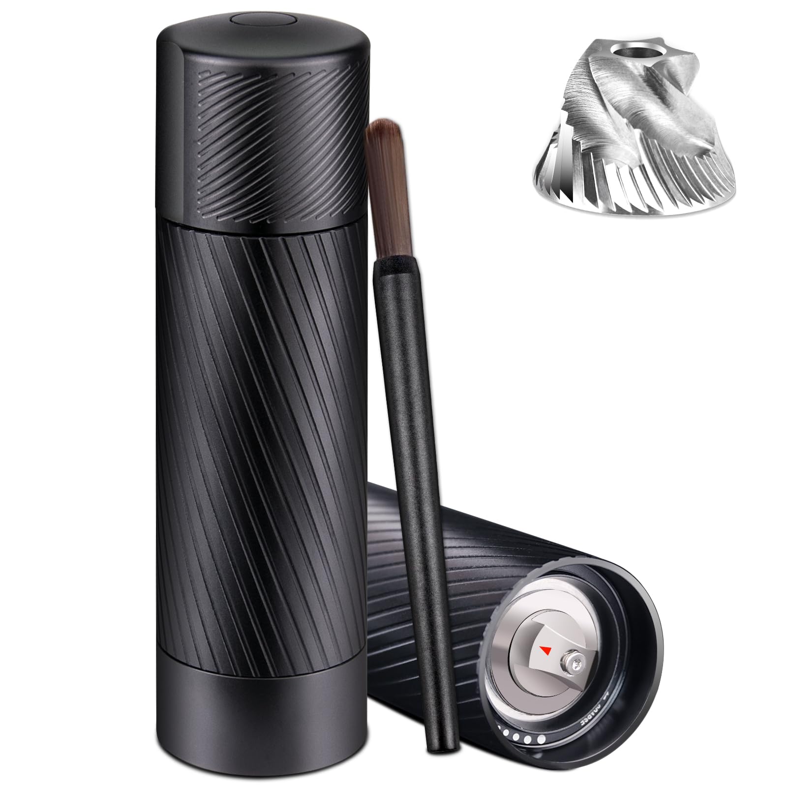 Homnoble Professional Pepper Mill Grinder, Pepper Grinder Heavy Duty Pepper Grinder Metal High Output Pepper Mill Manual with Adjustable Coarseness and Stainless Steel Blade