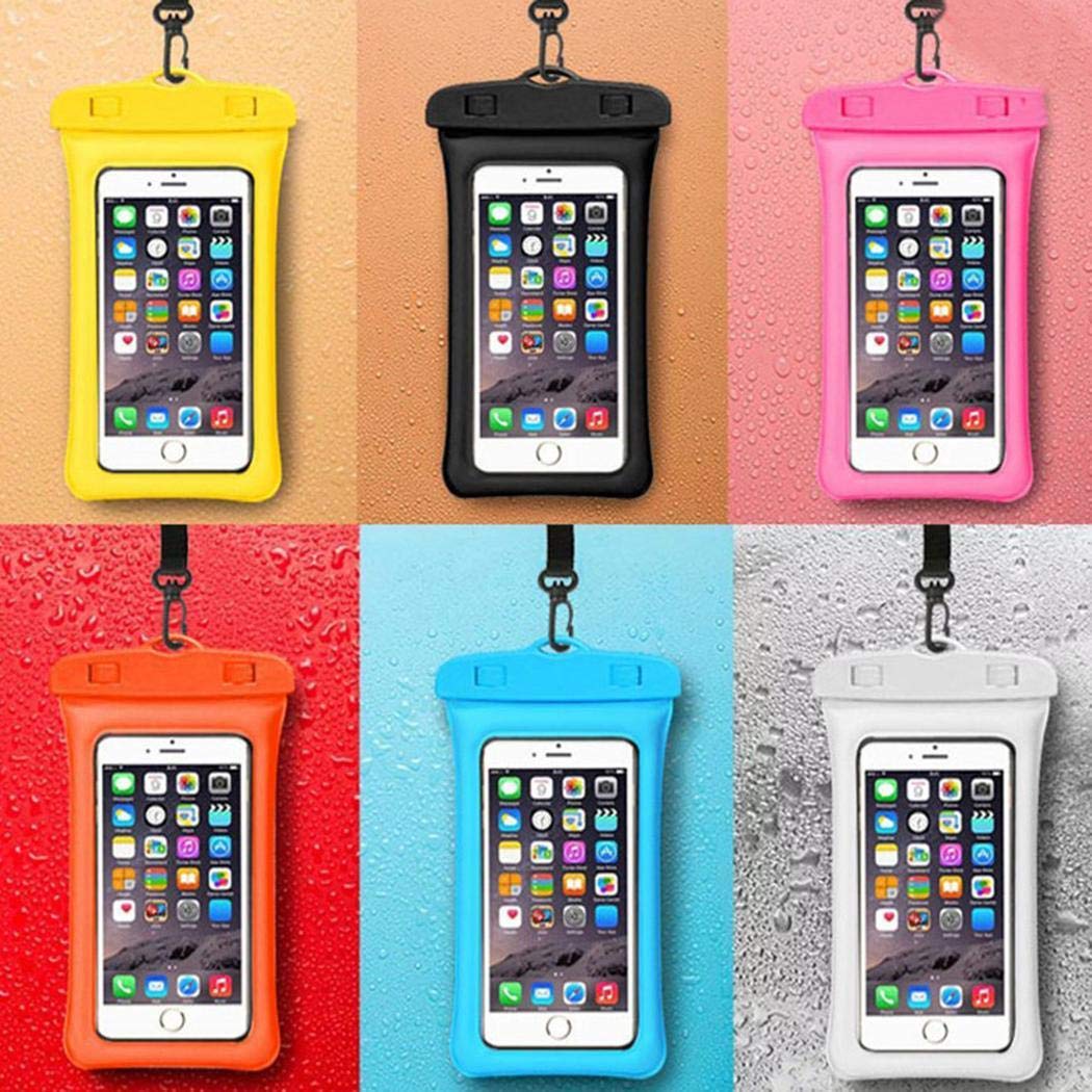 Minlop Praktische Tragbare Wasserdichte Handyhülle Handytasche Wasserdicht Staubdichte Schutzhülle mit Lanyard für Handy bis 6 Zoll