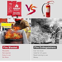 RAISLY Fire Blanket for Home 39'' x 39'' Emergency