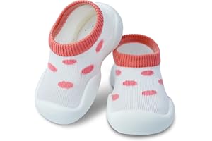 Dookeh Baby Shoes Boys Girls First Walking Shoes Non Slip Soft Sole Sneakers Toddler Infant Babygirl Sock Shoes…