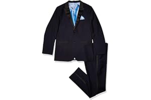 Isaac Mizrahi Boys' 2-Piece Contrast Peak Lapel Tuxedo