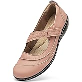 TALENAVA Women's Comfortable & Lightweight Leather Mary Jane Flats Versatile Business Casual Dress Shoes Work Office Cute Stylish Everyday Walking Shoes