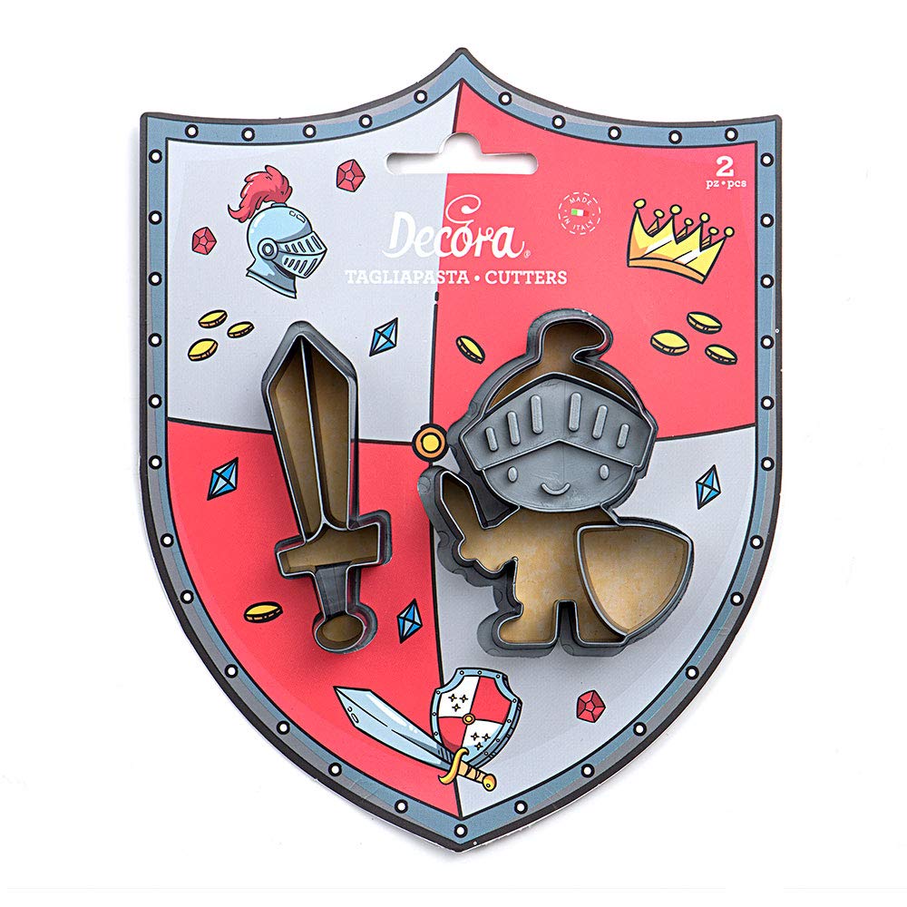 DECORA 0255053 King Plastic Cookie Cutters Set of 2, Plastica, Silver