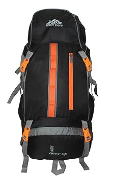 Mount Track Gear Up R05 Rucksack, Hiking Backpack 60 Ltrs with Rain Cover Black