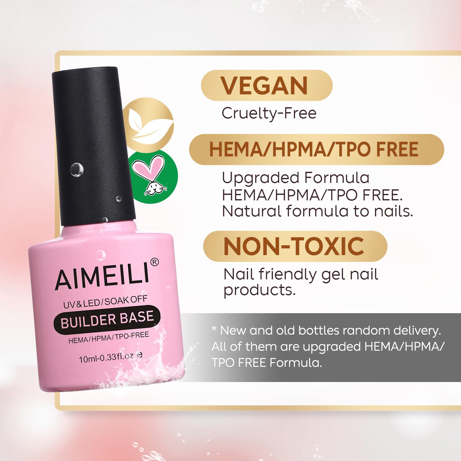 AIMEILI Clear Building Nail Gel Hema Free Builder Base for Nail Repair Nails Extension Nail Strengthen, No Need Slip Solution Quick Extension Gel - Image 8