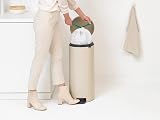 Brabantia NewIcon 30L Pedal Bin Soft Closing Lid Light Pedal Beige view 8