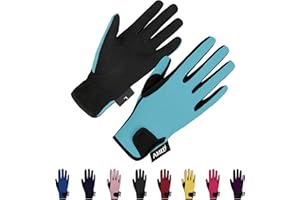 Amoy Kids Horse Riding Gloves Breathable Children Equestrian Horseback Anti-Slipping Boys & Girls Youth Outdoor Biking Cycling Sport Mitts