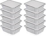 Zuvo Pack of 50 Aluminium Foil Food Containers with Lids 14.5x12.5x4.5cm view 9