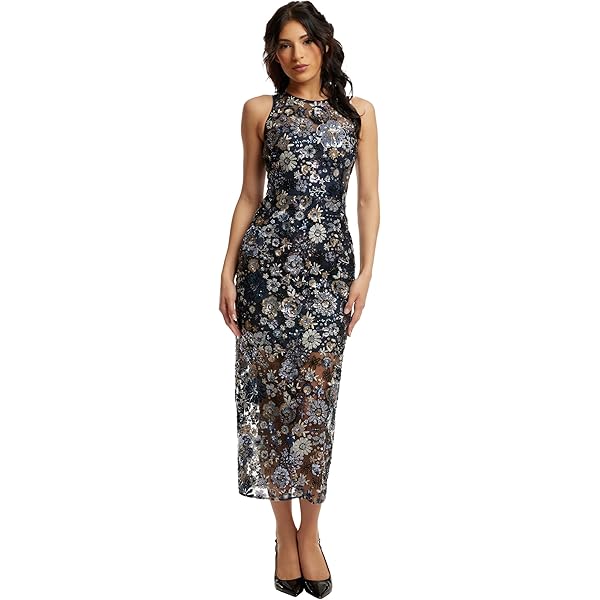 Amazon.com: Dress the Population Women's Sophia Embroidery