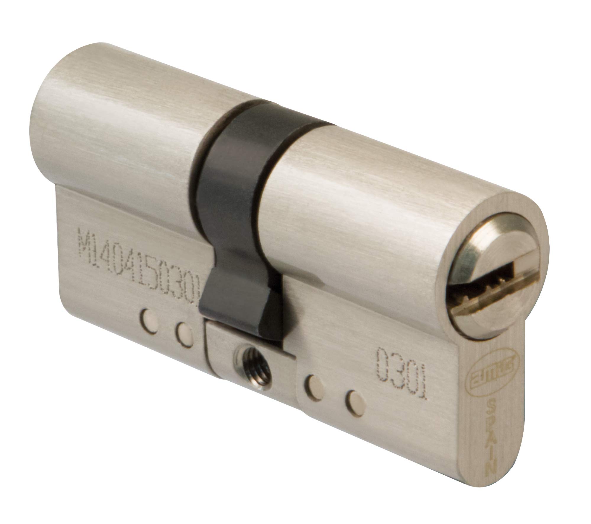 Amig - High Security Cylinder | Lock for Doors | Anti-Pick, Anti-Bump and Anti-Drill | Long cam | Includes 5 Keys | Matte Silver | Measurements: 90 (45-45 mm)