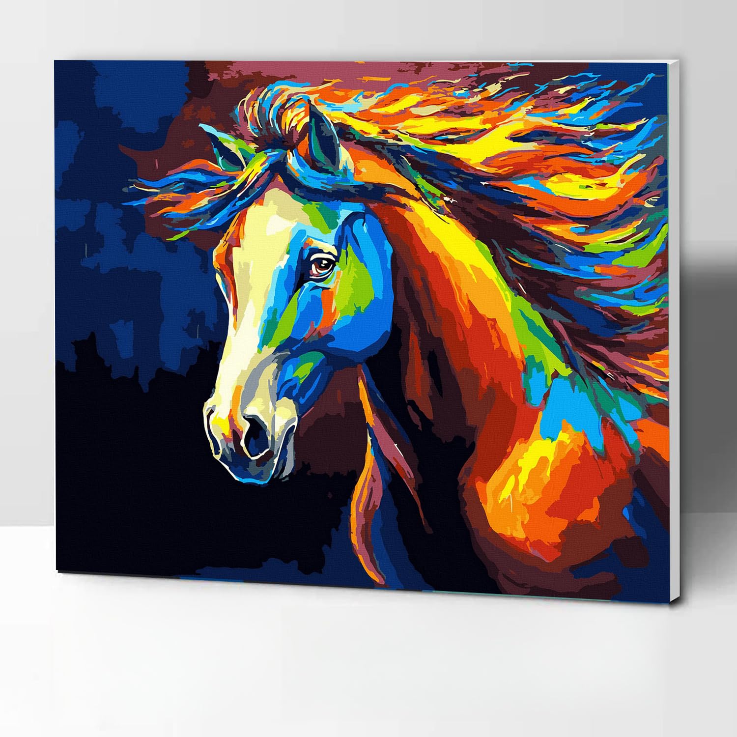 KOMI Horse Paint by Numbers Kit for Kids with Frame, Adults Paint by Number Kits with Frame on Canvas, Kids' Painting by Numbers for Home Decor Flying Horse 30x40cm, Craft Kits for Adults