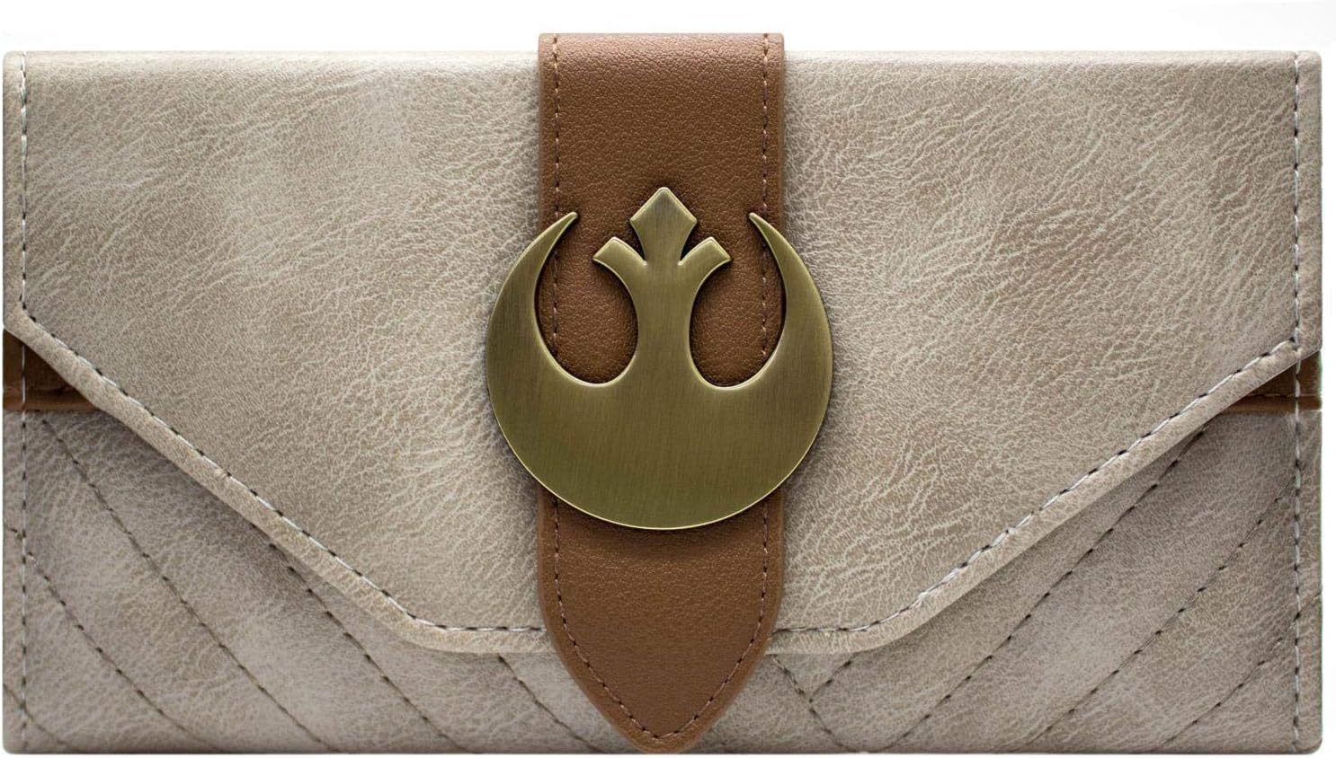 The Last Jedi Star Rey Outfit Wars Rebel Emblem Purse Clutch Coin Pocket & Card Holder, Brown - Image 3