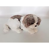 PawFection Pets Shih Tzu Dog, Realistic, Lifelike Stuffed Interactive Nodding Pet Toy, Companion Pet Puppy with 100% Handcrafted Synthetic Fur