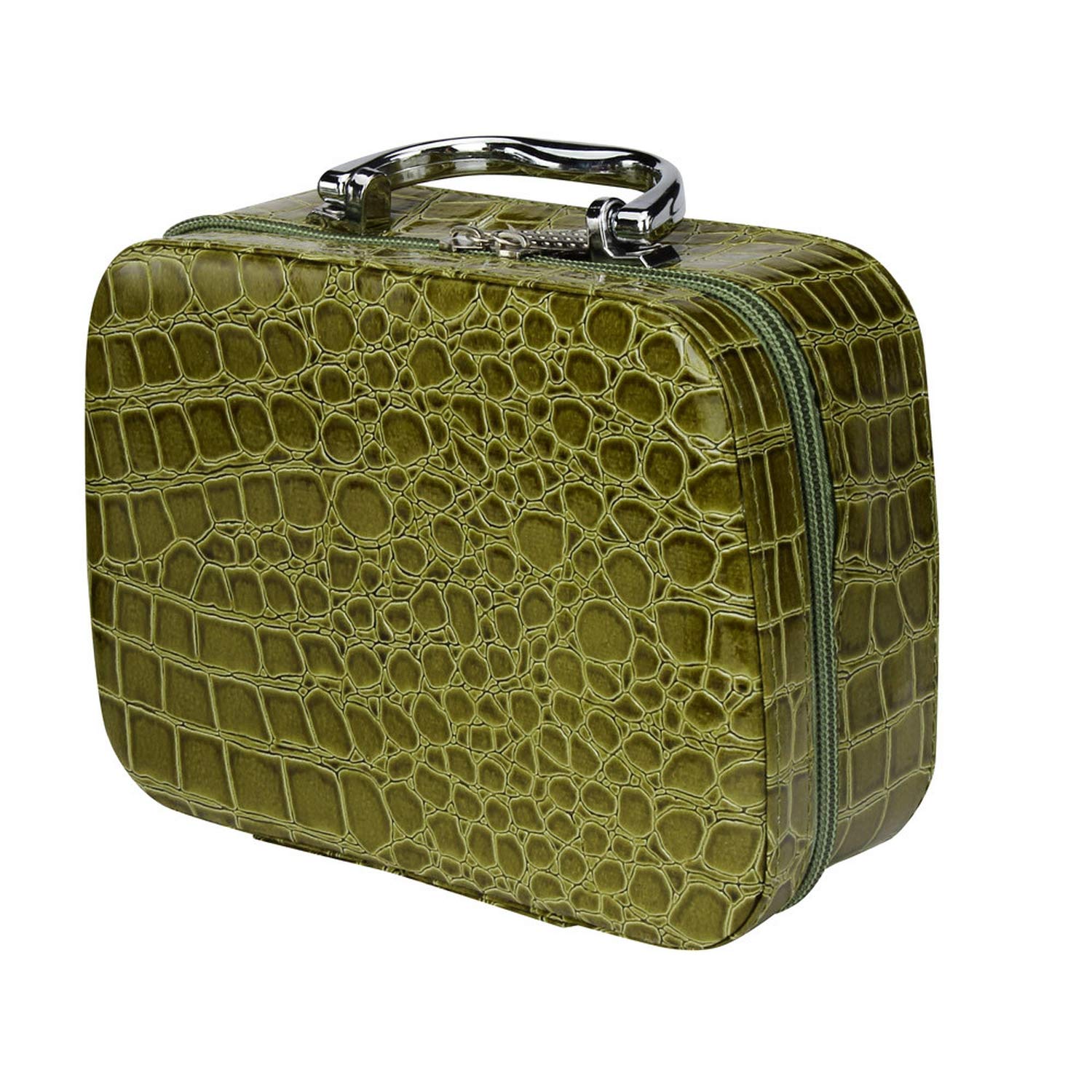 Travel Cosmetic Bag PU Leather With Mirror Makeup Tool Storage Bag Case Jewelry Box Waterproof Zipper Bag Neceser Mujer HW,B,China