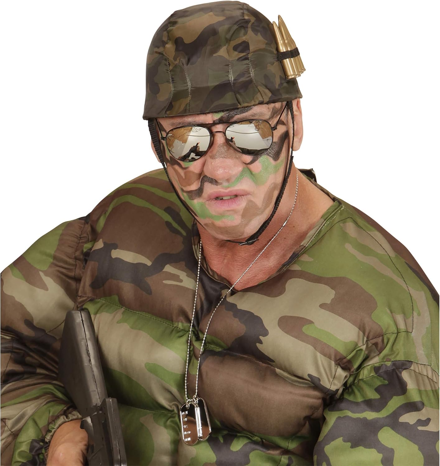 Widmann 1744 ? Elmo Soldier with Bullets, Assorted Colours, One Size, Multi-coloured, Fits Most, One Size - Image 4