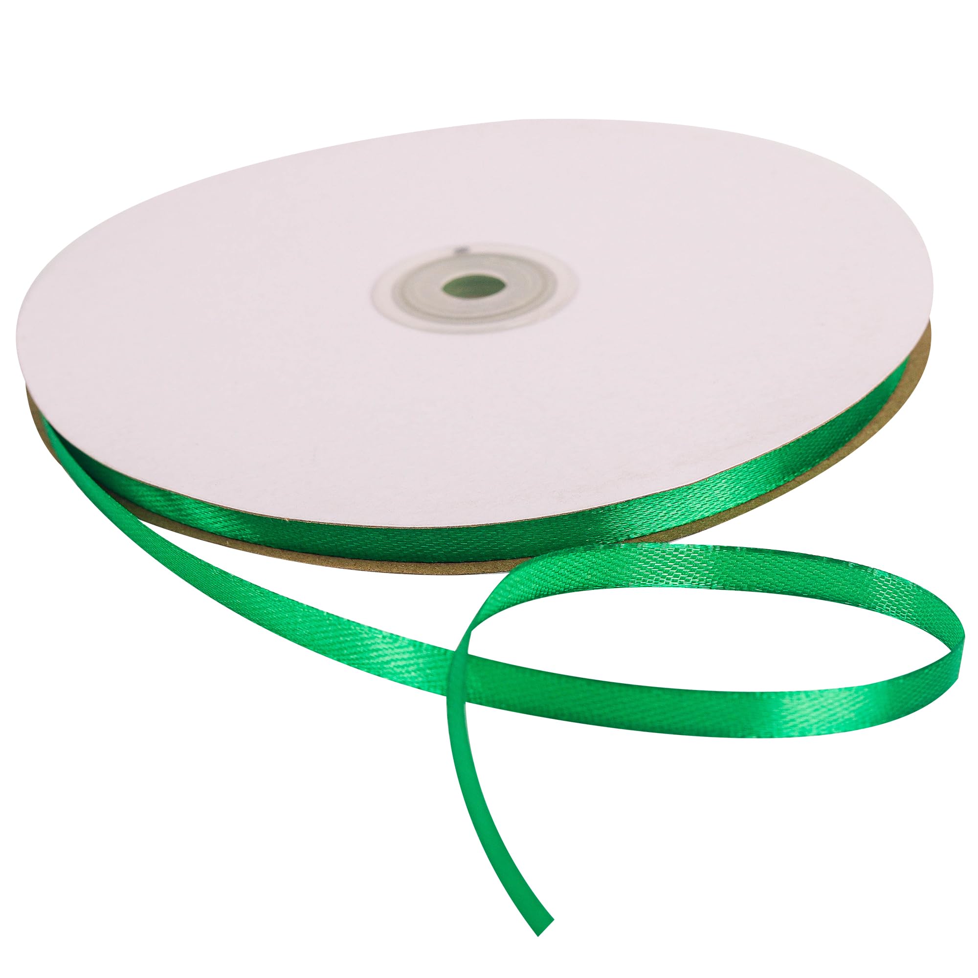 6mm Dark Green Ribbon for Gift Wrapping 91M,Dark Green Satin Ribbon Fabric 6mm Wrapping String for Crafting Hair Bow Christmas Cake Wedding Party Balloon Car Ribbon Decoration