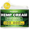 Natural Hemp Cream for Muscles, Joints, Lower Back, Back, Knees, Neck, Fingers, Elbows- 8.5 fl oz - Arnica,MSM, Turmeric, Emu Oil, Menthol, Aloe