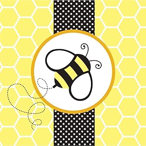 Creative Converting Baby Shower Buzz 18 Count 2-Ply Paper Lunch Napkins