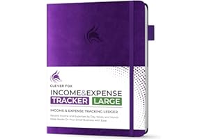 Clever Fox Income & Expense Tracker – Large A4 Accounting & Bookkeeping Ledger Book for Small Business – 2-Year Income & Expe