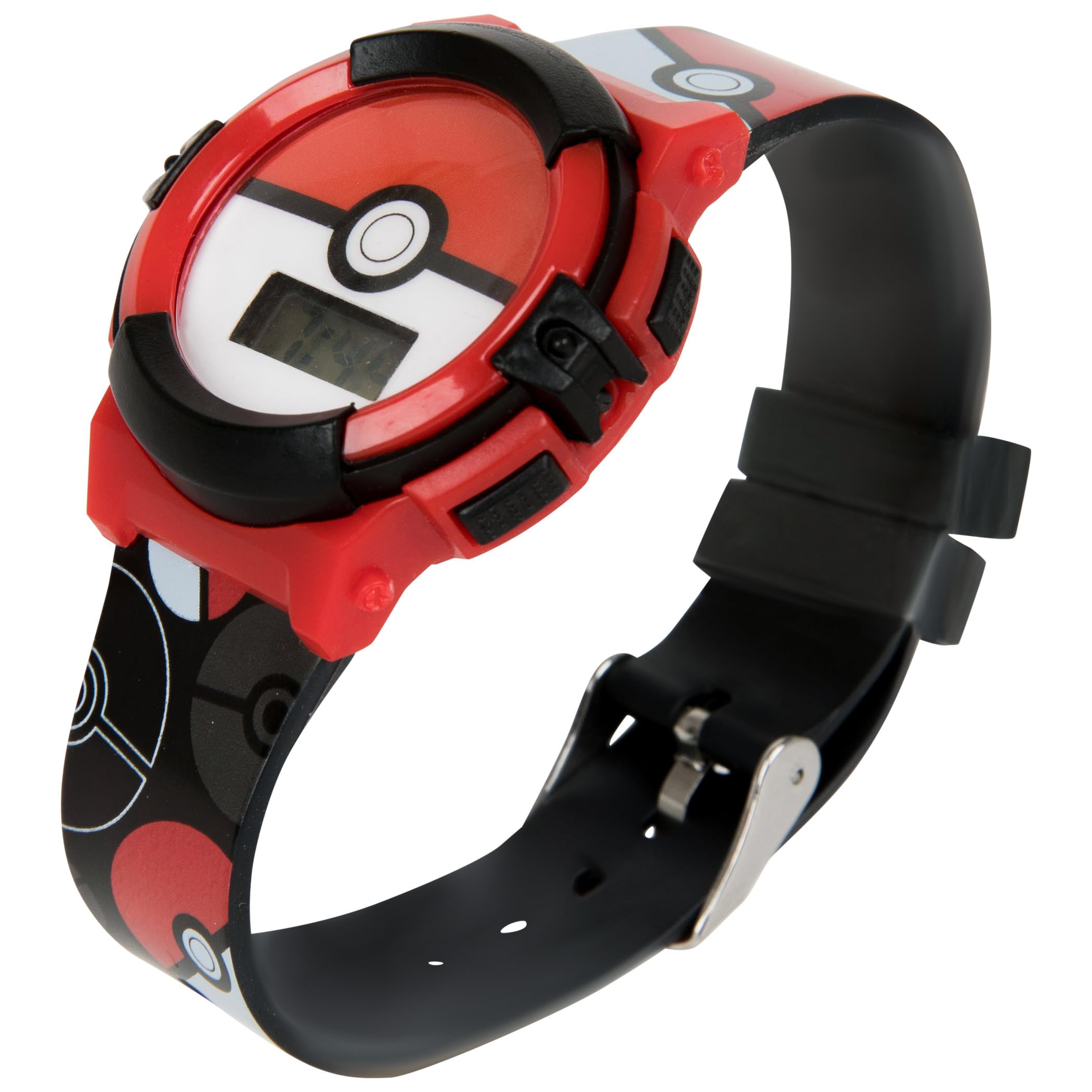 Accutime Pokemon Pokeball LCD Watch with Corded Survival Band