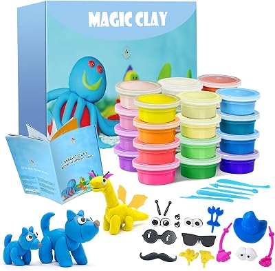 EssenSon Modelling Clay Kit 24 Colours Air Dry with Tools Accessories