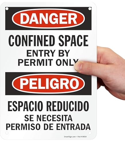 Confined Space Status Safety Tag: Confined Space Entry Permit PF - View #5