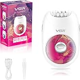 VGR 706 Epilator for Women with 18-Tweezer, Full-Body Hair Removal, Red | 2-Speed, Gentle Operation Silent Design, 700mAh Battery, 70min Runtime, USB rechargeable, Portable, Charging Cable