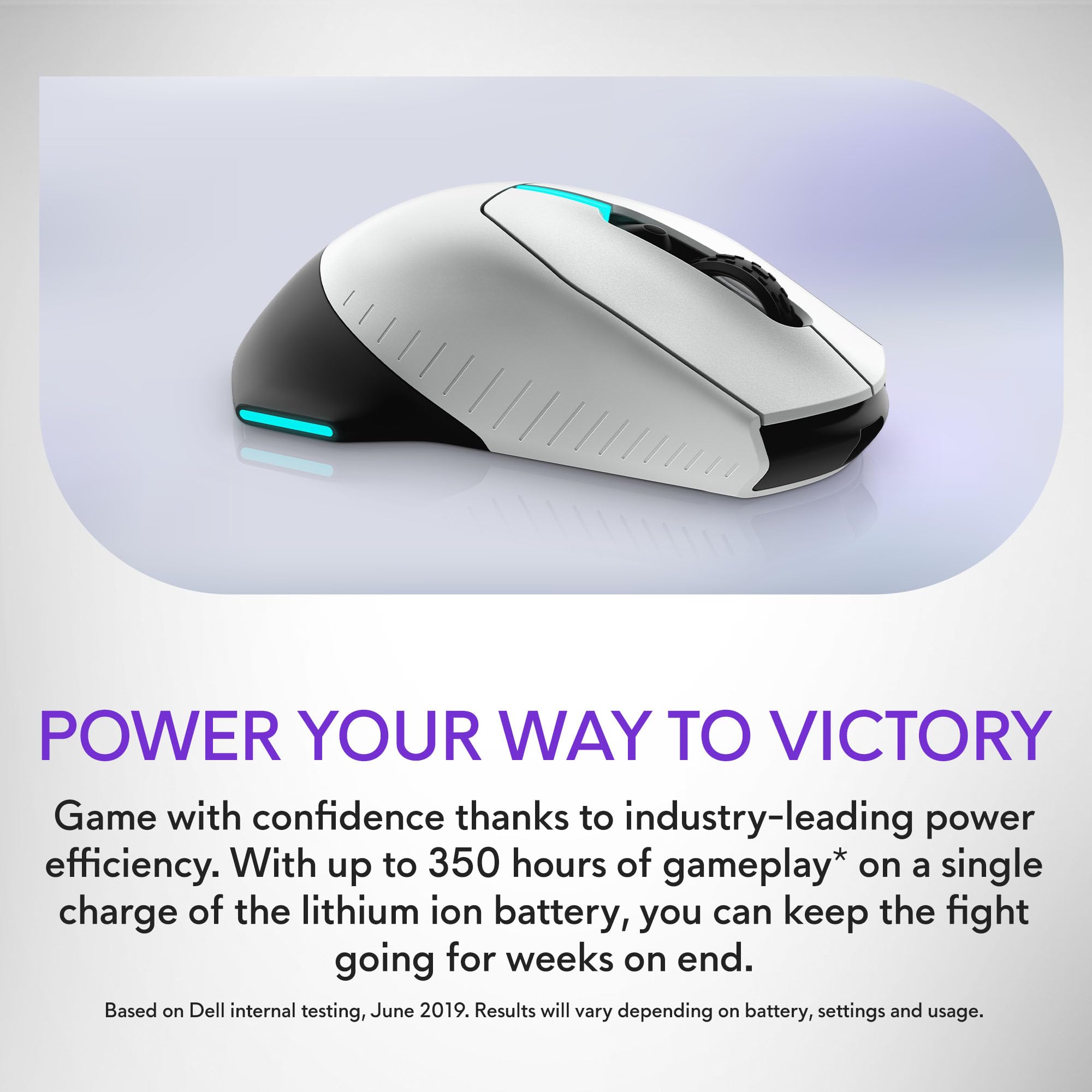 Alienware Wired/Wireless Gaming Mouse AW610M - 16000 DPI, Optical Sensor, Ambidextrous, 7 Buttons, 3-ZONE 16.8m AlienFX RGB Lighting, Edge-Free Design, Ergonomic - Lunar Light