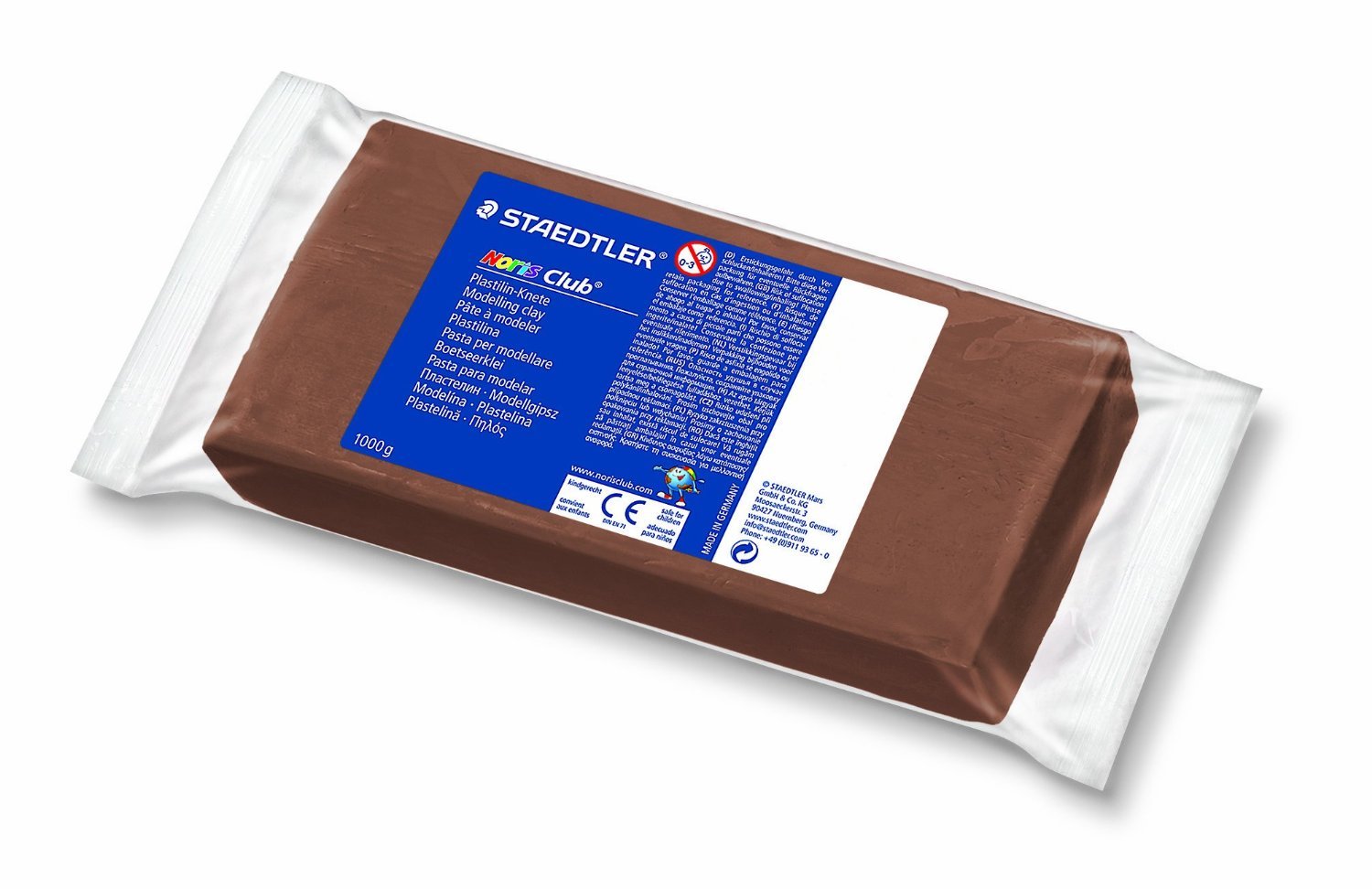 STAEDTLER Noris Club 8421 Plastiline Clay 1000 g Brown