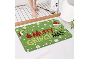 20 * 32Inch Christmas Doormat Merry Grinchmas Front Door Mat Christmas Decoration Welcome Mat for Decorations